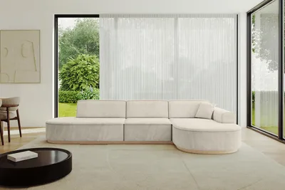 Produktbild von ALTDECOR Ecksofa in L-Form MARI-L2-v1 - 328x171x83 cm Beige - Corner Sofa Bett Eckcouch Couch Wohnlandschaft Cauchsofa
