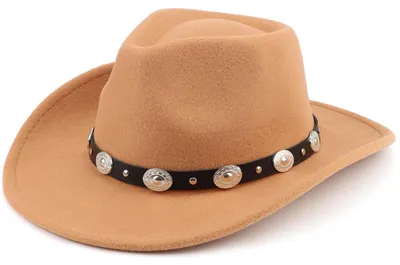 Image de Chapeau Fedora-Hut pour femmes, large bord, boucle de ceinture, style rétro, en lin kaki, taille unique