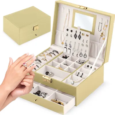 Produktbild von Massido MS-709 Schmuckschatulle – goldfarben