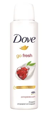Produktbild von Dove Deospray Granatapfel Go Fresh 150 ml Antitranspirant 48h Schutz mit 1/4 Feuchtigkeitsspender reduziert Hautreizungen