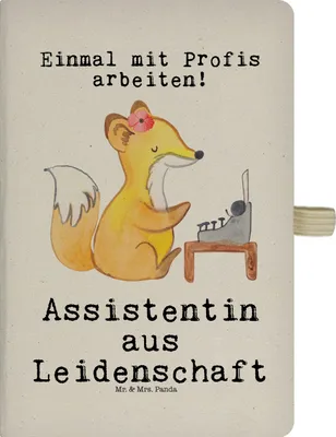 Produktbild von Mr. & Mrs. Panda notizbuch Assistentin Leidenschaft - Transparent - Geschenk, Kladde, Tagebuch, A5, Skizzenbuch, Journal