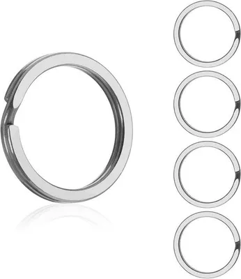 Image de Lot de 5 porte-clés en titane, 25 mm, robustes
