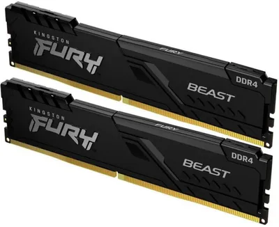 Produktbild von Kingston D4 3200 K2         16GB 2x8GB C16 FURY Beast Black