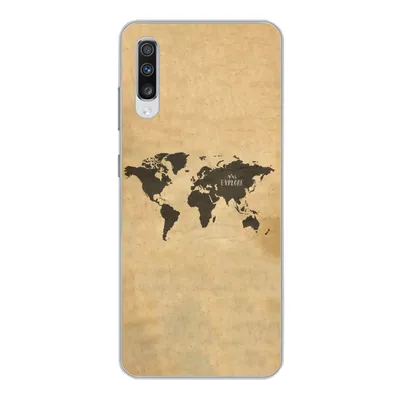 Produktbild von MuchoWow® Handyhülle Schutzhülle Hülle für Samsung Galaxy A70 Weltkarte - Vintage - Erforschen Silikon Softcase Handy Hülle - Schutzhaube