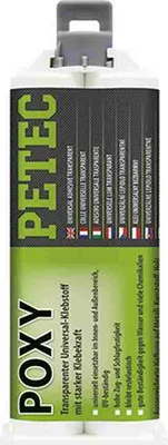 Produktbild von Petec Epoxy-Klebstoff Poxy transparenter 2K Universal-Klebstoff 50ml 98050