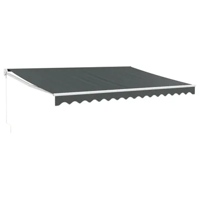 Produktbild von vidaXL Markise Einziehbar Anthrazit 4,5x3 m Stoff und Aluminium