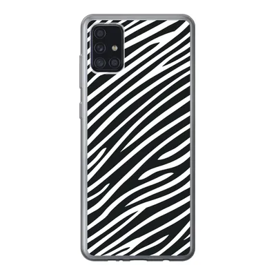 Produktbild von MuchoWow® Handyhülle Schutzhülle Hülle für Samsung Galaxy A52 5G Tiermuster - Zebra - Schwarz Silikon Softcase Handy Hülle - Umschlag