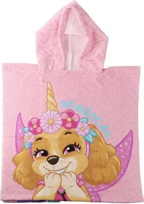 Produktbild von Paw Patrol Mikrofaser-Poncho-Strandtuch