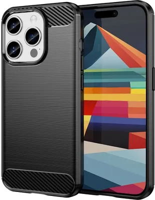 Immagine prodotto di Custodia König Design compatibile con Apple iPhone 15 Pro - Custodia morbida in plastica per cellulare - Colore: nero