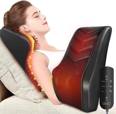 Productafbeelding van Famanu nekkenmassageapparaat met warmtefunctie - Shiatsu 3D-massage voor nek, schouders en rug