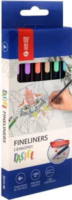 Immagine prodotto di Penne pastello sottili 0,4 mm 6 colori MemoBe