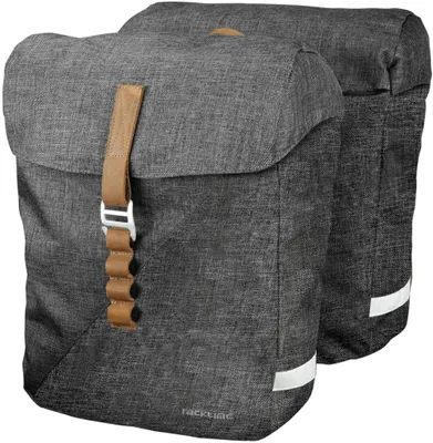 Produktbild von racktime Heda, Hinten, Fahrradtasche, Stoff, Leder, Grau, 24 l, 140 mm