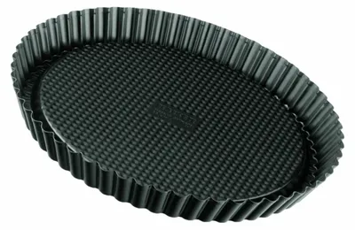 Tortenbodenform Ø 28 cm, Wellenrand, Antihaftbeschichtung, schwarz