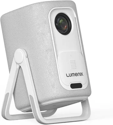 Produktbild von Lumenix AIR Mini-Beamer, 500 ANSI, Full HD 1080p, Netflix, Dolby Audio, Weiß
