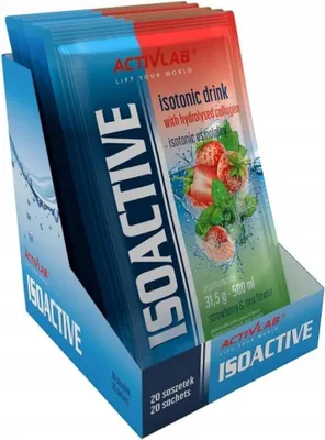 Zdjęcie produktu dla Activlab Iso Activ 31,5gx20sas. BOX TRUSKAWKA MINT