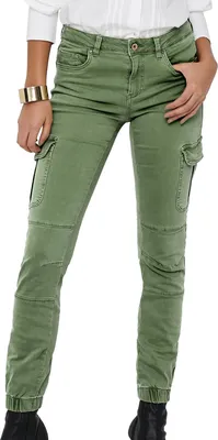 Obrázek produktu pro Kalhoty Cargo denim jogger strečové džíny střední pas mrkvové kalhoty | 34W / 32L