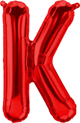 Produktbild von Folienballon Buchstabe K, rot, ca. 40 cm, für Luftbefüllung