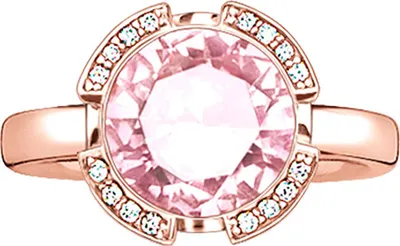 Image de TR2038-633-9-52 Bague rose zirconium doré rose TR2038-633-9 Thomas Sabo