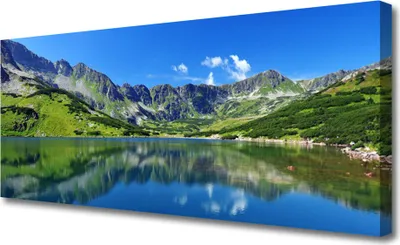 Produktbild von Tulup Leinwand-Bilder 125x50 Wandbild Canvas Kunstdruck Gebirge See Landschaft