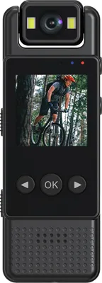 Produktbild von Koerperkamera mit 1,3-Zoll-Bildschirm und Audio- und Videoaufzeichnung. Tragbarer kleiner Camcorder mit um 180¡ã drehbarem Objektiv. Tragbarer Rekorder fuer Meetings/Reisen, 32?G