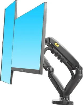 Obrázok produktu pre Držiak monitorov Famanu pre dva LCD/LED monitory s uhlopriečkou 17"-27" - Úsporný stolový držiak