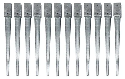 Produktbild von Einschlaghülsen 71x71x750 mm 12x Einschlagbodenhülse  Bodenanker Vierkant