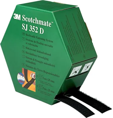 Produktbild von 3M Haken- und Schlaufenband Scotchmate SJ352D 25,4mmx5m