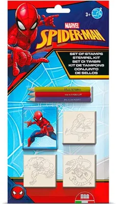 Productafbeelding van Multiprint Spider-Man, stempelset voor kinderen, 3 jaar en ouder, niet-toxisch, meerkleurig