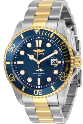 Obrázek produktu pro Invicta Pro Diver 30021 Pánské Hodinky - Quartz Hnutí - Nerezová Ocel s Modrým Ciferníkem - 43 mm