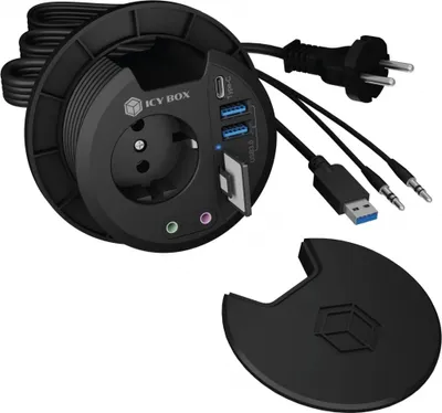 Image de Icy Box IB-HUB1430-CR Hub de table IcyBox Multiport 2xUSB 3.0 Type-A