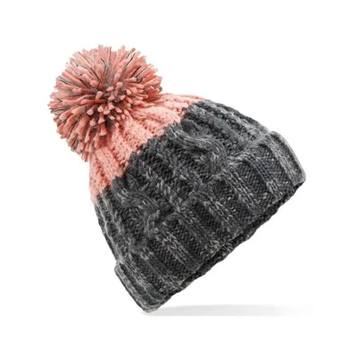 Immagine prodotto di Beechfield - Uomo/Donna Unisex Beanie Apres BC4708 (Taglia Unica) (Grigio Grafite/Rosa)