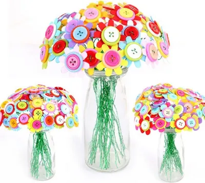 Productafbeelding van Creatieve knopen, designboeket, kinderspeelgoed, doe-het-zelf, handwerk, bloemen, educatief speelgoed