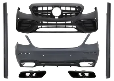 Imagen del producto de Kit de carrocería para Mercedes Clase E W213 16-19, estilo E63, con parachoques y escape en color .