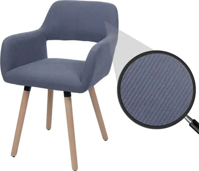 Immagine prodotto di Sedia da pranzo HWC-A50 II, sedia da cucina sedia imbottita, legno tessuto/corda tessile (400g/m²) ~ grigio scuro