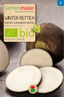 Produktbild von Winter-Rettich Runder schwarzer - Saatgut für zirka 250 Rettiche