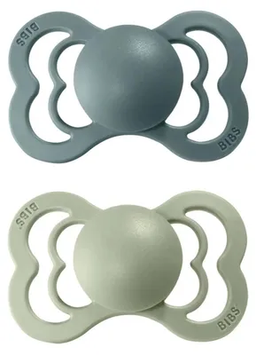 Obrázok produktu pre BIBS SUPREME cumlík - 2x cumlík physiologický prírodný kaučuk, 0-6m "ISLAND SEA SAGE" (zelená/ modrá) Nr. 170349
