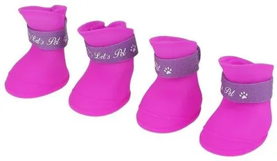 Immagine prodotto di Scarpe protettive per zampe di cani - Stivali impermeabili - Antiscivolo - Confezione da 4 pezzi - Silicone - Igiene e comfort