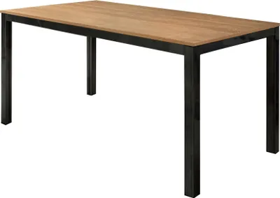 Immagine prodotto di Milani Home - Tavolo Da Pranzo Moderno Di Design Allungabile Cm 90x160/220 Rovere Struttura Nera Piano Naturale Per Sala Da Pranzo - Marrone