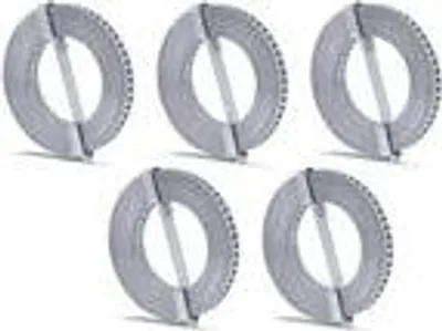Produktbild von Alberts 848132 Lochband, mit oder ohne Abrollkasette, sendzimirverzinkt, Breite 20 mm, Länge 10 m, 5er Set