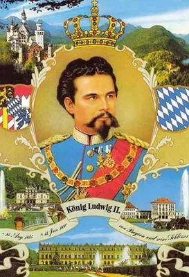 Produktbild von vianmo Holzschild 18x12 cm Ludwig II König Bayern King