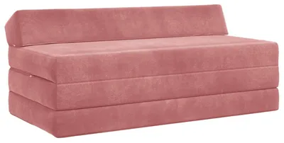 Immagine prodotto di vidaXL Divano letto pieghevole rosa 120 x 60 x 49 cm in tessuto
