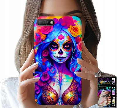 Obrázek produktu pro Pouzdro Pro Huawei Y6 2018 - Mexická Barevná Královna Smrti