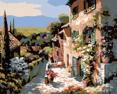 Produktbild von Diamondi - Diamond painting - HAUS IN TOSKANA, 40X50 cm, mit Keilrahmen (bereits gespannt)