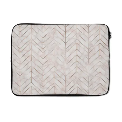 Produktbild von MuchoWow® Laptop Hülle 14 ZollMuster - Gold - Marmor Laptoptasche - Laptoptasche - Stoßsicher - Schutzhaube