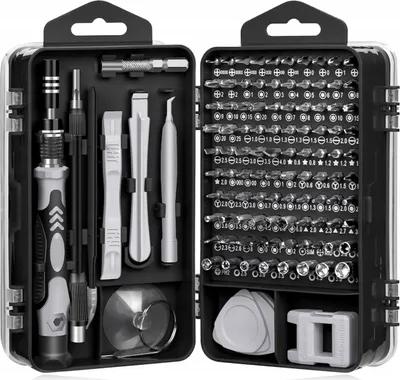 Produktbild von Feinmechaniker Werkzeug set 115 in 1 Mini Schraubendreher set mit Magnetisches 100 Bits Präzisions Werkzeug Set für die Reparatur von Elektronik