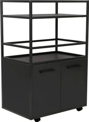 Produktbild von trendteam Barwagen Mosaik Schwarz B/H/T ca. 60/94/40 cm