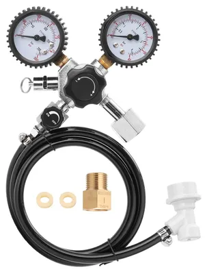 CO2-Vat-Regulator Doppelmanometer 0-3000 PSI für Tanks