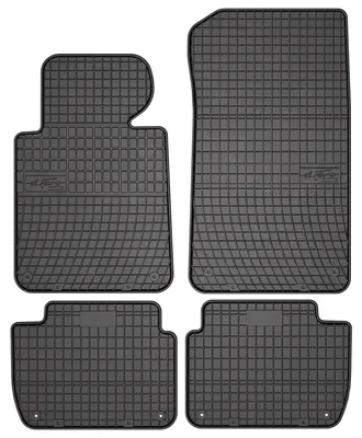 Produktbild von Gummi-Fußmatten für BMW 3 E46 1998-2007 (Coupé/Limousine/Kombi) – 4-tlg, Schwarz, passgenau – Wielganizator SolidPRO
