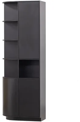 Produktbild von Finca Stauschrank Rund Links 78 Cm Holz Tiefschwarz