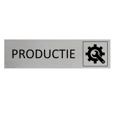 Produktbild von CombiCraft Aluminium Türschild mit Productie  165x45mm